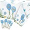 Baby Shower Party Tablecloths - 3Pcs Watercolor Blue Birthday Party Table Cover Decorations, Oh Boy Themed Rectangular Plastic Disposable Table Cloth for Baby Boys Birthday Gender Reveal Supplies